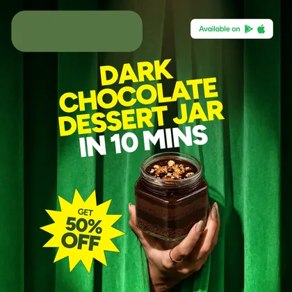 Dark chocolate dessert jar