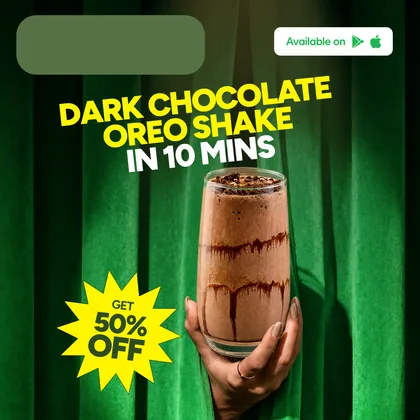 Dark chocolate oreo shake